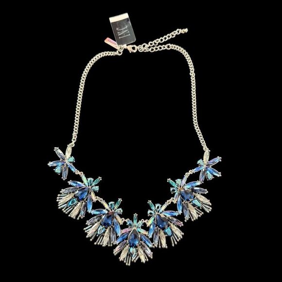 INC International Concepts Silver-Tone Tonal Mixed Stone Necklace - Picture 1 of 4